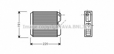 AVA QUALITY COOLING ol6243 -  Теплообменник, отопление салона